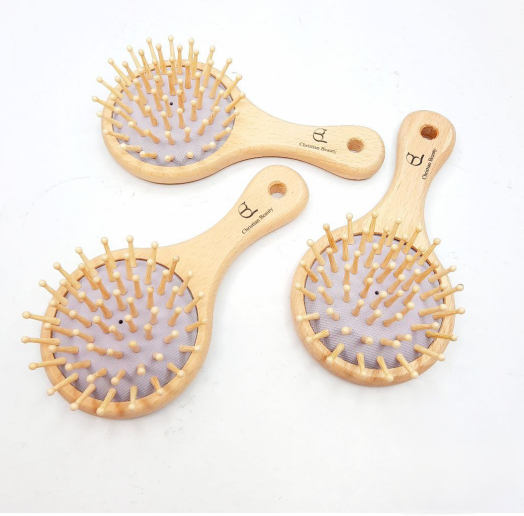 برس چوبی بامبو اصل کودکانه مدل گرد (یا کیفی)