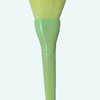 براش آرایشی رژگونه مدل دسته سبز مویی زرد