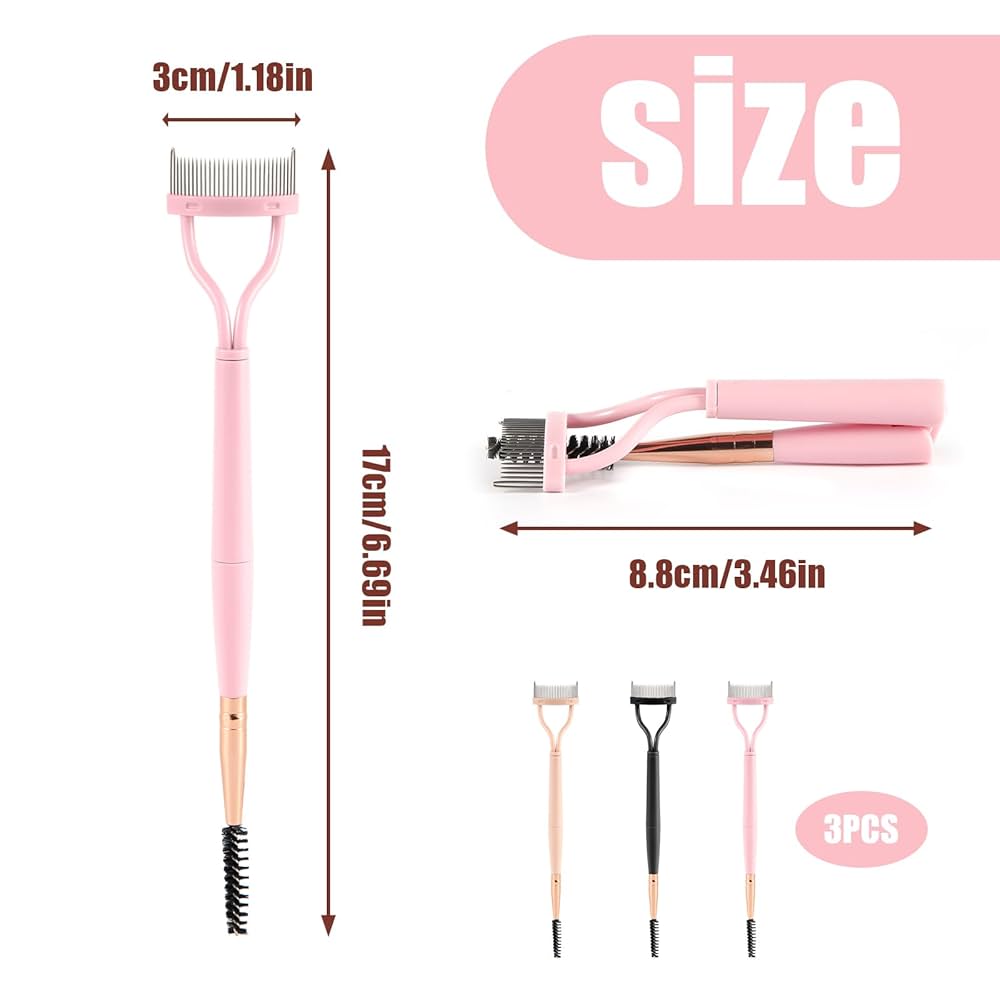 برس جداکننده و لیفت مژه و ابرو دوطرفه | Double-Sided Eyelash & Eyebrow Separator & Lifter - تصویر 3