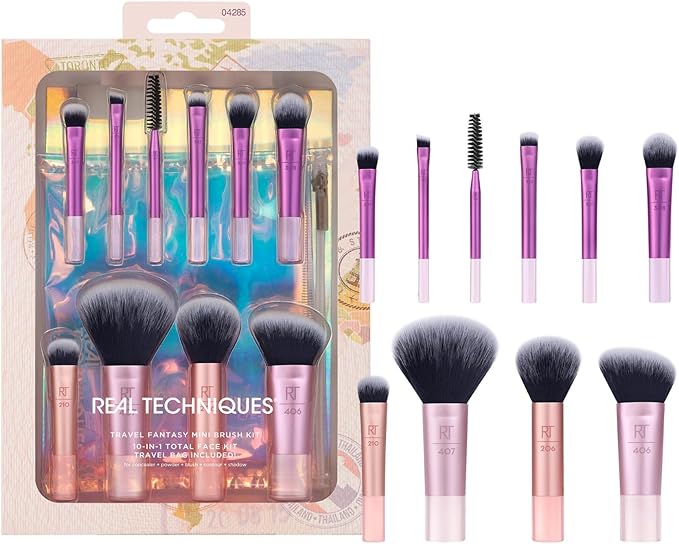 ست براش مینی ۱۰ تکه کیف دار ریل تکنیک Real Techniques Mini Brush Set 10 Pieces