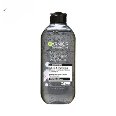 میسلار واتر زغالی گارنیر – Garnier SkinActive Micellar Cleansing Jelly Water with Charcoal – کنترل چربی و پاک‌کننده عمیق پوست