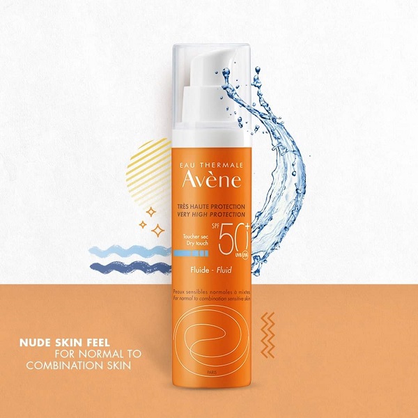 کرم ضد آفتاب فلوئیدی اون Avene SPF50+ مدل Dry Touch کاملا مات مخصوص پوست چرب - تصویر 2