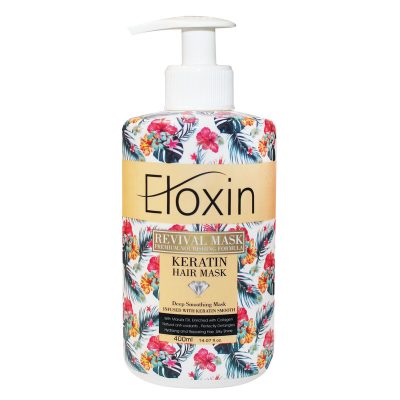 ماسک مو داخل حمام الکسین (Eloxin) مدل Keratin حجم 400 میلی‌لیتر