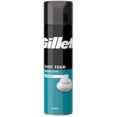 فوم اصلاح ژیلت (Gillette) مدل Sensitive حجم 200 میلی‌لیتر